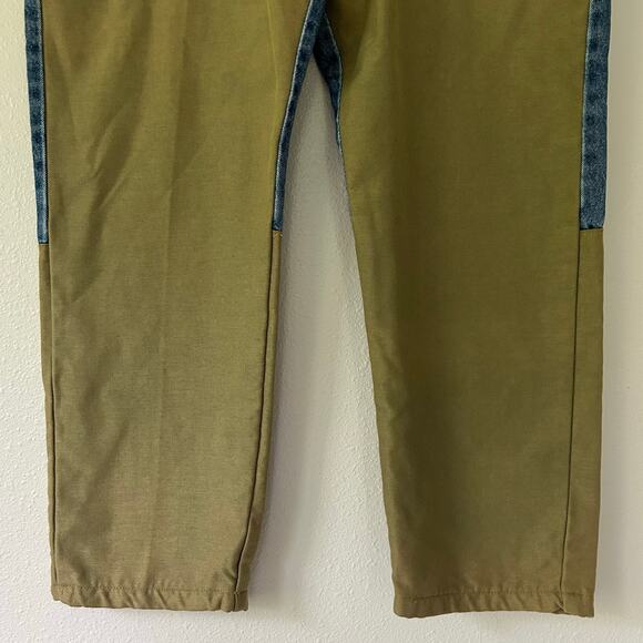 Vintage Wrangler rugged wear two toned jeans workwear Y2K 90s brush guard 40 - Picture 3 of 14